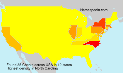 Surname Chahid in USA Surname Chahid in USA