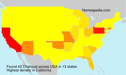 Surname Chahoud in USA Surname Chahoud in USA