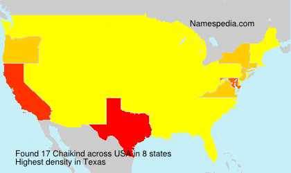Surname Chaikind in USA Surname Chaikind in USA