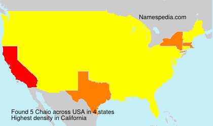 Surname Chaio in USA Surname Chaio in USA