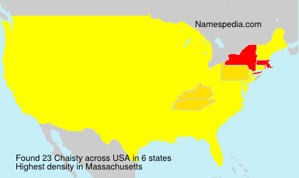Surname Chaisty in USA Surname Chaisty in USA
