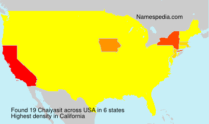 Surname Chaiyasit in USA