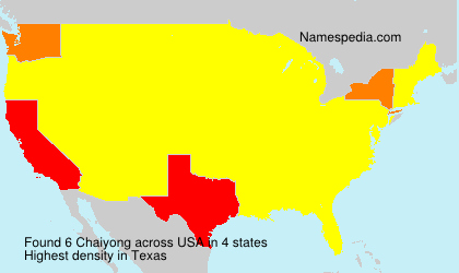 Surname Chaiyong in USA Surname Chaiyong in USA
