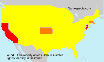 Surname Chakaborty in USA