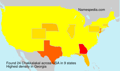 Surname Chakkalakal in USA Surname Chakkalakal in USA