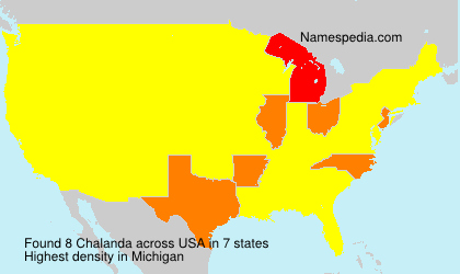 Surname Chalanda in USA
