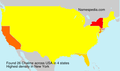 Surname Chalme in USA Surname Chalme in USA