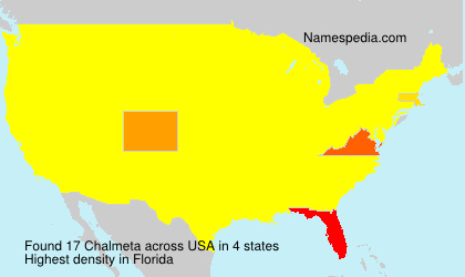 Surname Chalmeta in USA Surname Chalmeta in USA