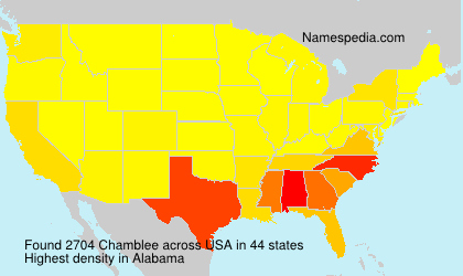 Surname Chamblee in USA Surname Chamblee in USA