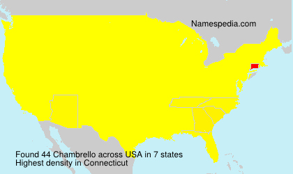 Surname Chambrello in USA Surname Chambrello in USA