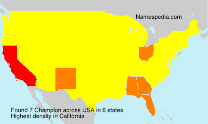 Surname Champlon in USA Surname Champlon in USA