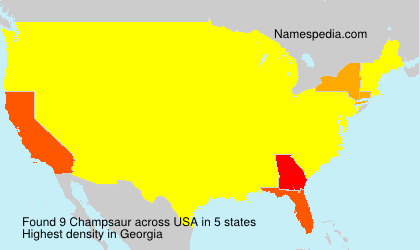 Surname Champsaur in USA Surname Champsaur in USA