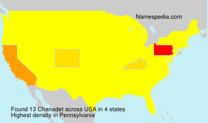 Surname Chanadet in USA Surname Chanadet in USA
