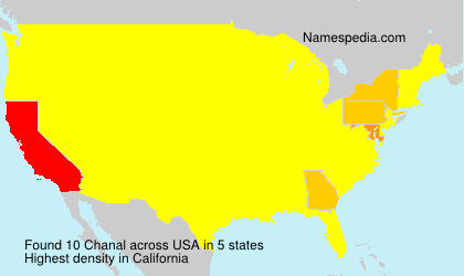 Surname Chanal in USA Surname Chanal in USA