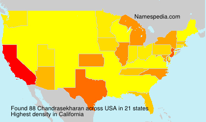 Surname Chandrasekharan in USA Surname Chandrasekharan in USA