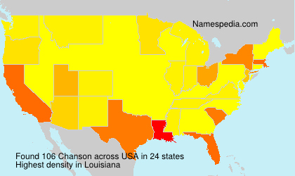 Surname Chanson in USA Surname Chanson in USA