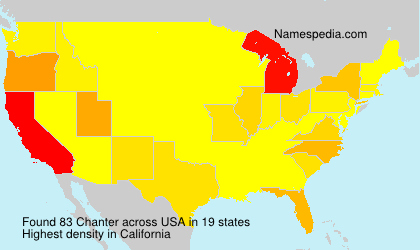 Surname Chanter in USA Surname Chanter in USA
