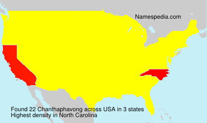 Surname Chanthaphavong in USA Surname Chanthaphavong in USA