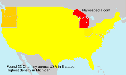 Surname Chantiny in USA Surname Chantiny in USA