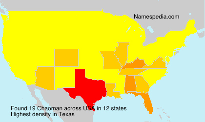 Surname Chaoman in USA Surname Chaoman in USA