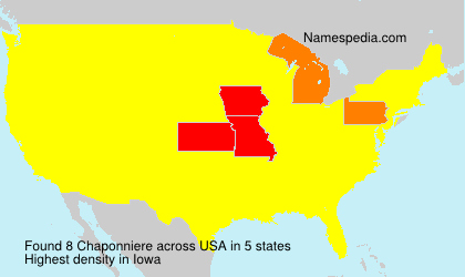 Surname Chaponniere in USA Surname Chaponniere in USA