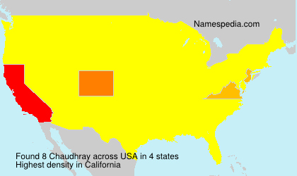 Surname Chaudhray in USA Surname Chaudhray in USA