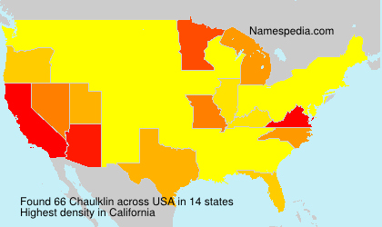 Surname Chaulklin in USA
