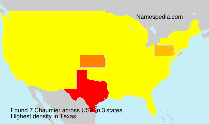 Surname Chaumier in USA Surname Chaumier in USA