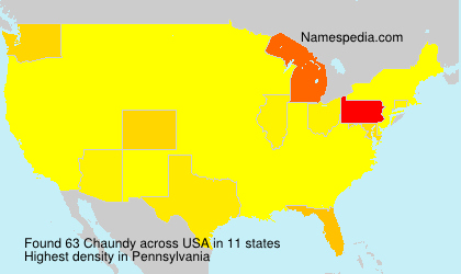Surname Chaundy in USA Surname Chaundy in USA