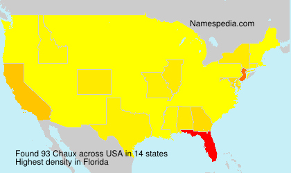 Surname Chaux in USA Surname Chaux in USA
