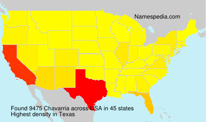 Surname Chavarria in USA Surname Chavarria in USA