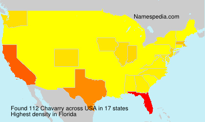 Surname Chavarry in USA Surname Chavarry in USA