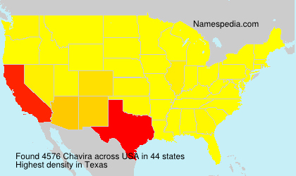 Surname Chavira in USA