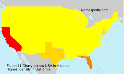 Surname Chavy in USA Surname Chavy in USA
