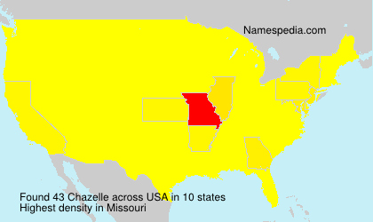 Surname Chazelle in USA Surname Chazelle in USA
