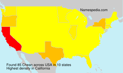Surname Chean in USA Surname Chean in USA