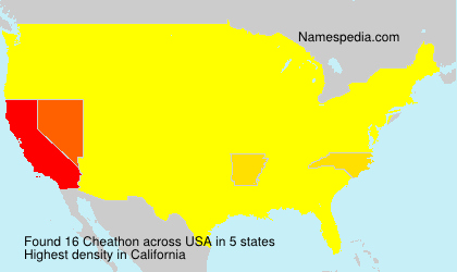 Surname Cheathon in USA Surname Cheathon in USA