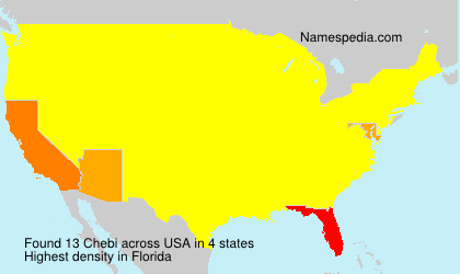 Surname Chebi in USA Surname Chebi in USA