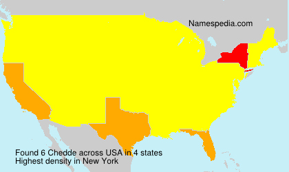 Surname Chedde in USA Surname Chedde in USA