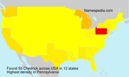 Surname Chedrick in USA Surname Chedrick in USA