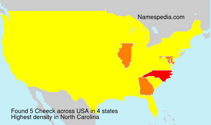 Surname Cheeck in USA Surname Cheeck in USA
