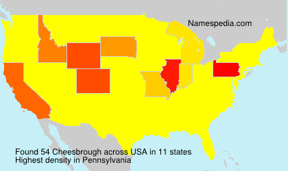 Surname Cheesbrough in USA Surname Cheesbrough in USA
