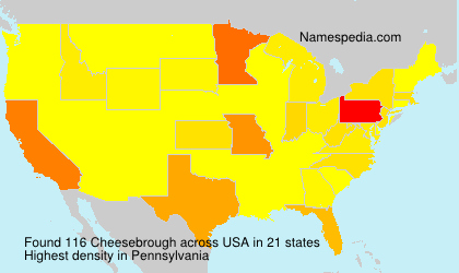 Surname Cheesebrough in USA Surname Cheesebrough in USA