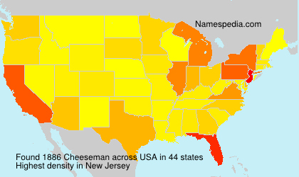 Surname Cheeseman in USA Surname Cheeseman in USA