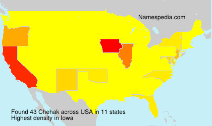 Surname Chehak in USA Surname Chehak in USA