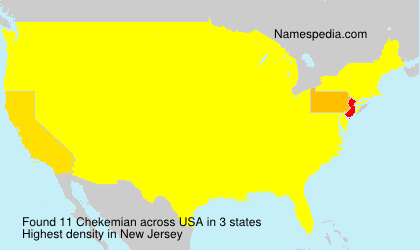 Surname Chekemian in USA Surname Chekemian in USA