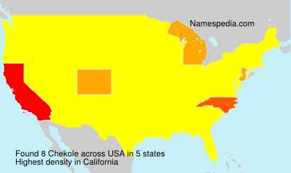 Surname Chekole in USA Surname Chekole in USA