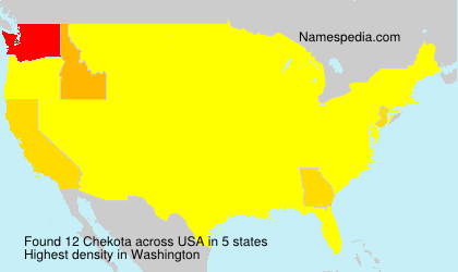Surname Chekota in USA Surname Chekota in USA