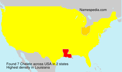 Surname Chelete in USA Surname Chelete in USA