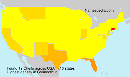 Surname Chello in USA Surname Chello in USA